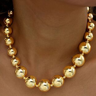 Round Beads Chain Vintage for Goth Necklace Wome Exaggerated