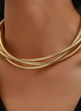 European and American exaggerated necklace personality snake