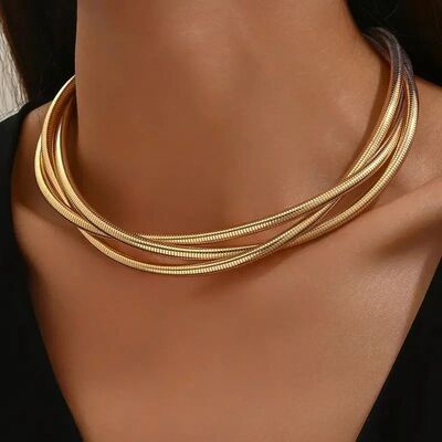 European and American exaggerated necklace personality snake
