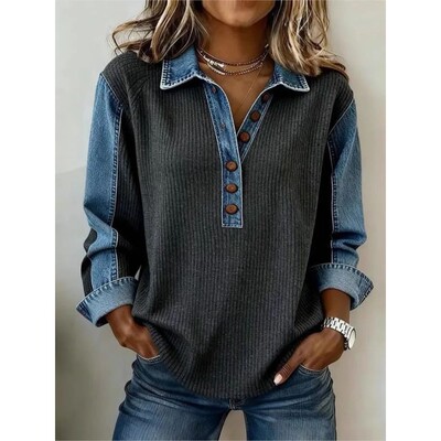 Femme Retro Sweatshirt Long Sleeve Fashionable Autumn Versat