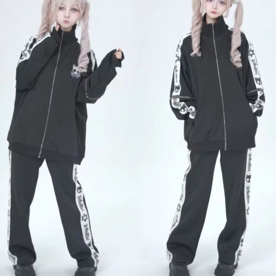 Streetwear Fashion Women Jackets Skull Print Harajuku Coats