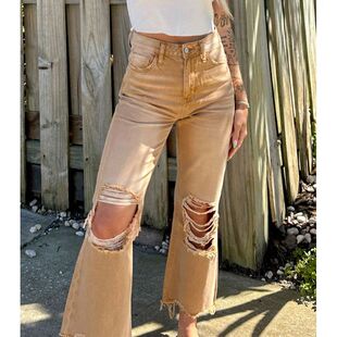 Style Women Loose and Straight American Ripped European