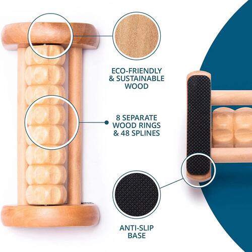 Foot Sole Massager Wooden Roller Type Solid Wood Foot Foot A