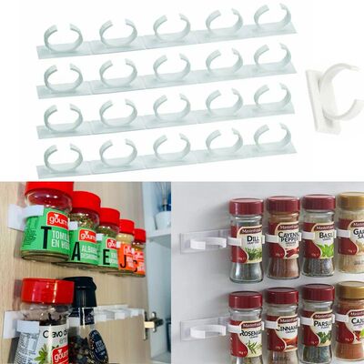 1/4 Pcs Wall Mount Home Kitchen Storage Rack Ingredient Spic