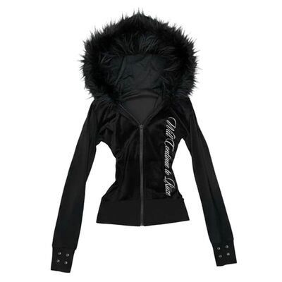 Y2K Harajuku Gothic Women's Hoodie Sexy Slim Chic Suede Fur