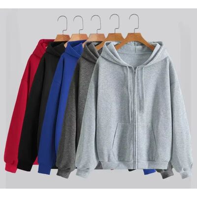 2025 Women Fleece Zip Up Hoodies Running Sports Sweatshirts