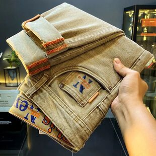 For Stretch Brand American Men Jeans Fit Slim Fashion New