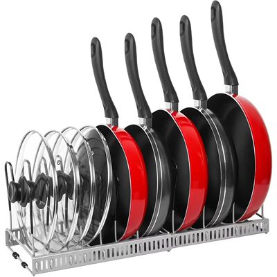 Expandable Pots and Pans Storage Rack for Cabinets Pot and L