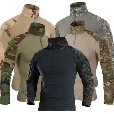 Outdoor Tactical Hiking T-Shirts Men Combat Military Army CP