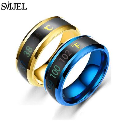 Smart Stainless Steel Sensor Body Temperature Ring for Coupl