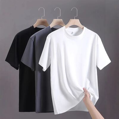 Men's t-shirts 2025 Summer Oversize Cotton T-Shirt Casual Hi