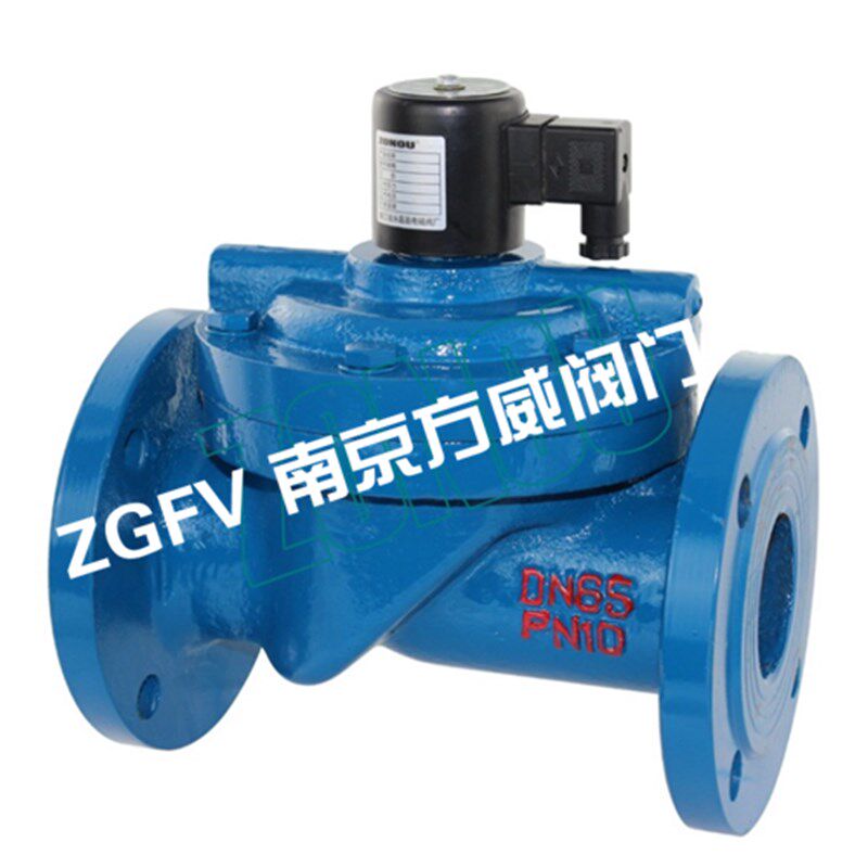 ZCS铸铁常闭式法兰电磁阀AC220V/DC24V水液气零启快速启闭电磁阀