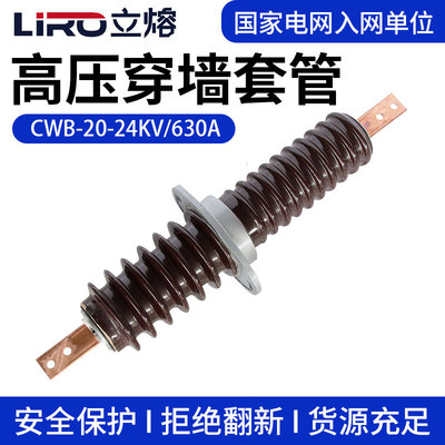 CWB CWW-20KV/200A400A630A高压穿墙套管 24KV户外陶瓷铜排预埋管