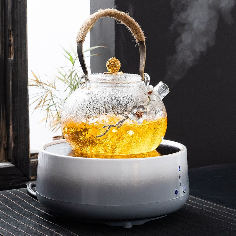 正扬电陶炉煮茶器玻璃烧水壶功夫茶具套装家用煮茶炉养生泡茶壶电