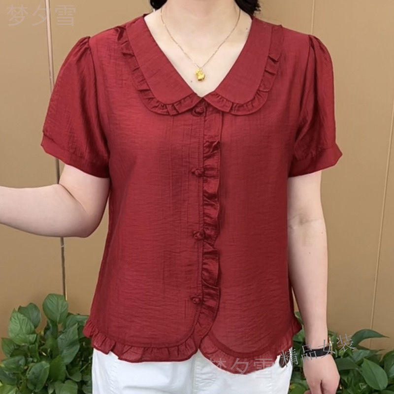 百搭气质小衫妈妈装上衣