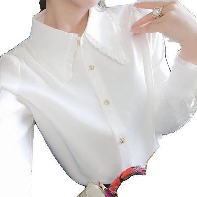 加绒/不加绒~减龄雪纺衬衫