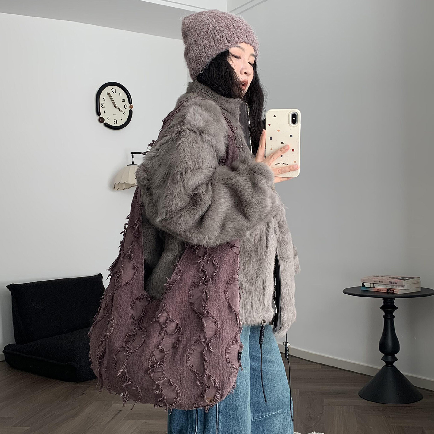 咩奇【沙尘暴】紫色椭圆包棉麻流苏复古vibe斜挎包紫色包包帆布包,箱包皮具/热销女包/男包,时尚帆布包,淘宝优惠券,粉丝福利购,淘宝优惠卷