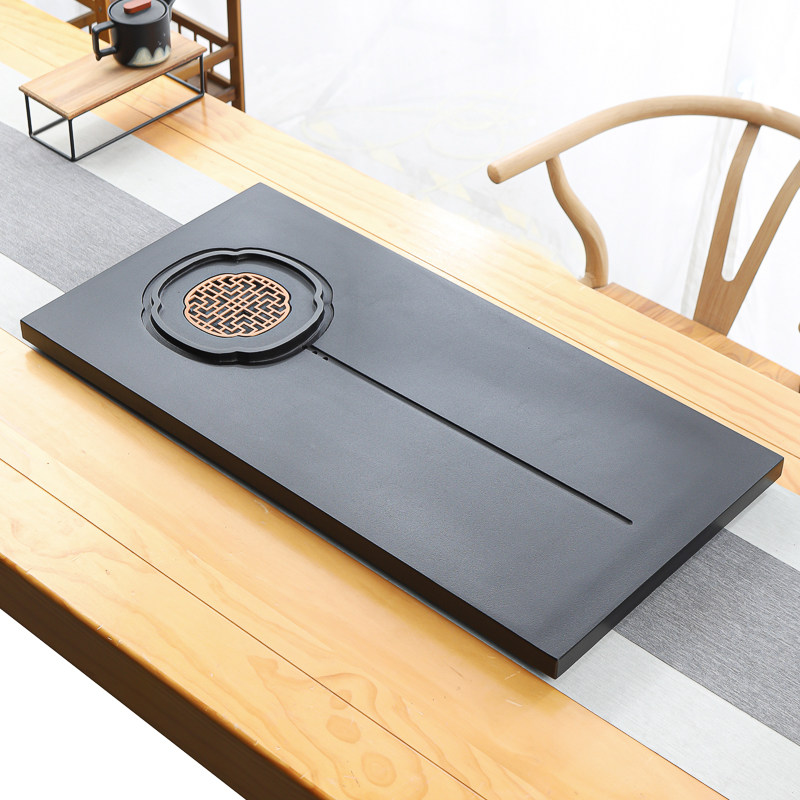 天然乌金石茶盘单盘家用简约茶具客厅整块高档石头茶海茶台盘托盘,餐饮具,茶盘,淘宝优惠券,粉丝福利购,淘宝优惠卷