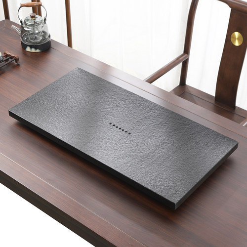 天然乌金石茶盘单盘家用简约茶具客厅整块高档石头茶海茶台盘托盘