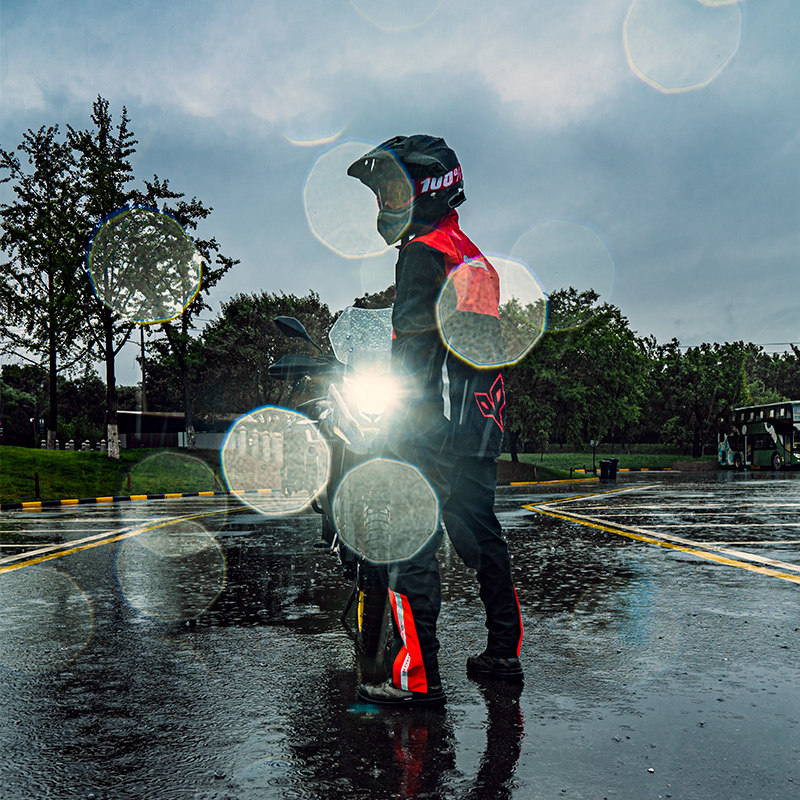 杜汉摩托车分体式雨衣雨裤套装男单人反光骑行装备摩旅防暴雨雨衣