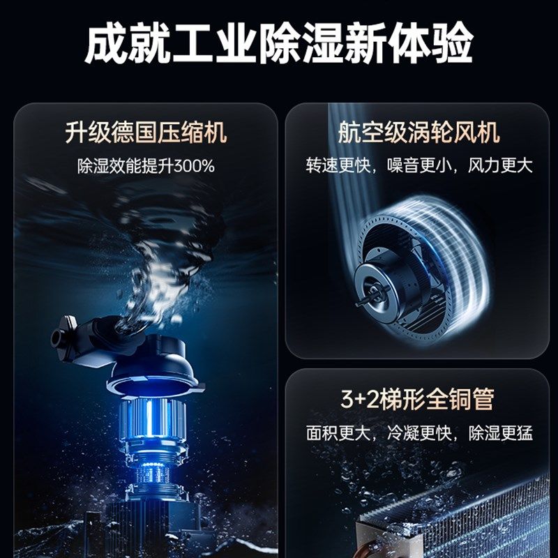 非众工业除湿机大功率地下室仓库车间强力吸湿防潮商用干燥抽湿器