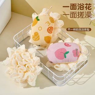 高颜值浴擦家用搓澡两用起泡网沐浴球耐用 浴球浴花搓澡巾双面新款