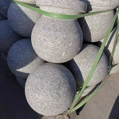 湖北花岗岩石球路障广场学校阻车球户外防撞石墩交通阻车挡路石门