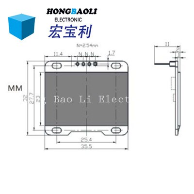 1.3寸 I2C/IIC通信 12864 OLED液晶屏模块 超小OLED显示屏