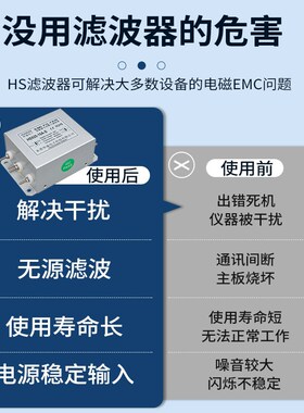 精选华速HS920三相变频伺服输入输出电源滤波器380V220V抗干扰谐