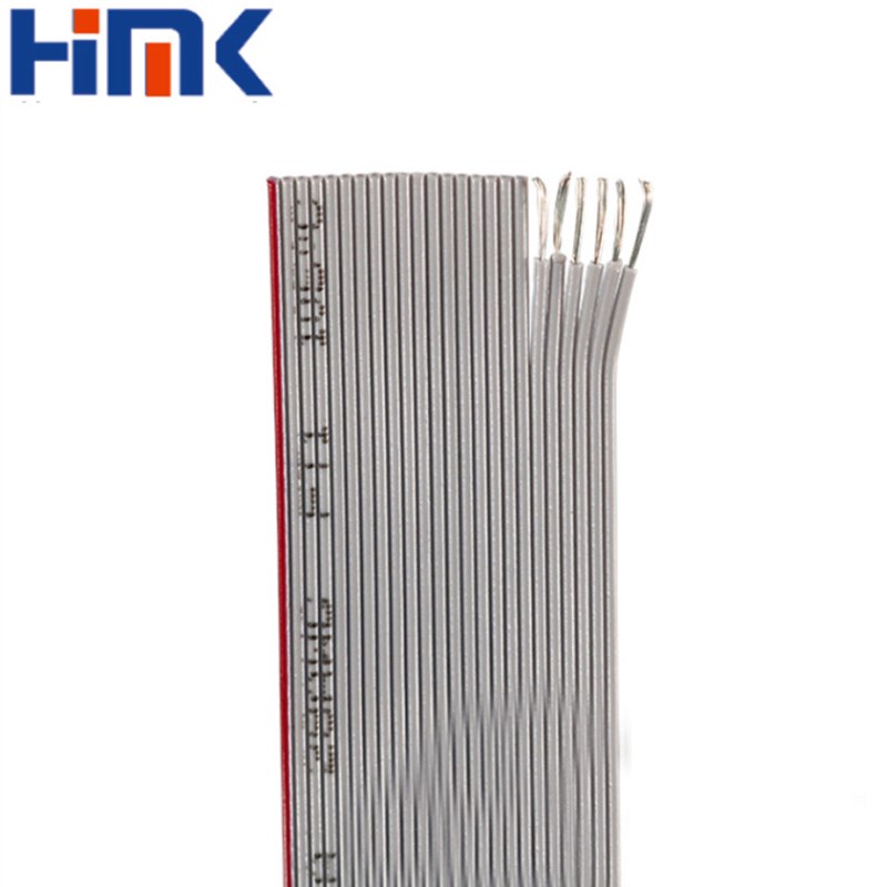 UL2651红边灰排线1.27间距 26AWG 10P-64P 7*0.16铜丝镀锡铜正标