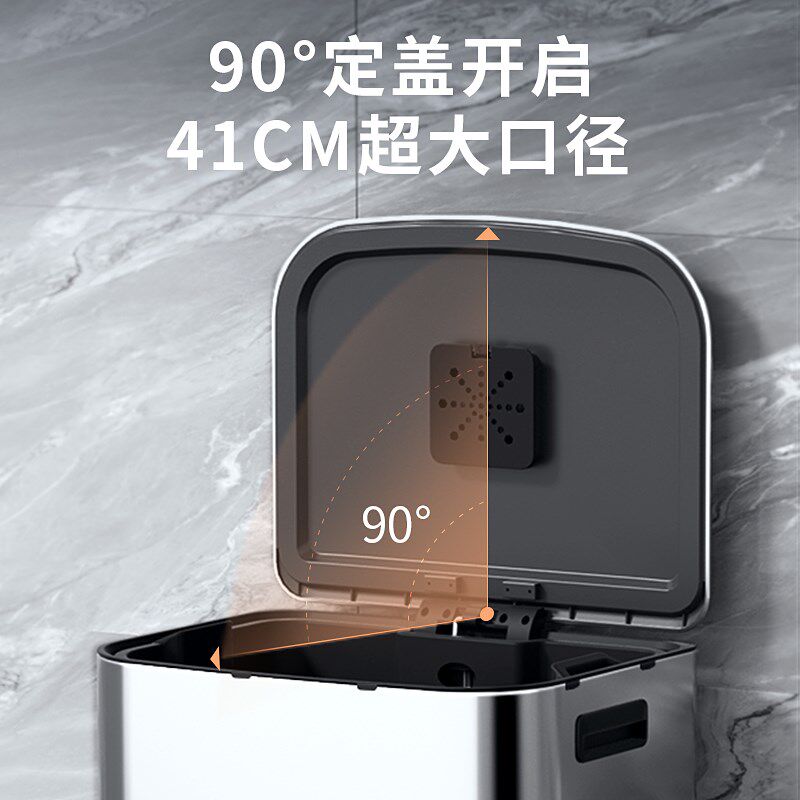 不锈钢垃圾桶家商厨房专用大号脚踩带盖办公室商用超大容量5060升