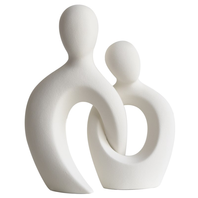 现代意式极简艺术陶瓷人物情侣婚房装饰品摆件高级感家居软装摆设