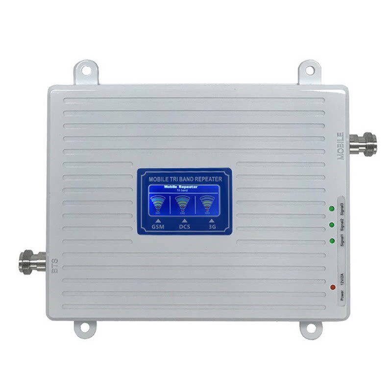 白三频900/1800/2100手机信号放大器 2G 3G 4G上网信号增强器