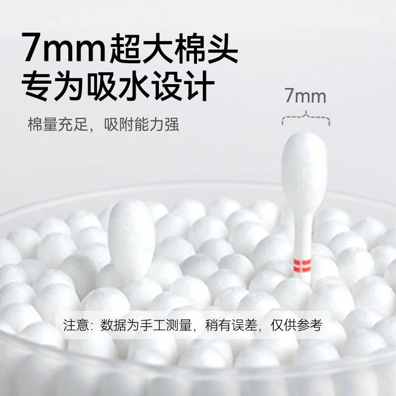 山洋进口大头棉签掏耳朵专用趣味双头不掉毛一次性高品质挖耳棉棒