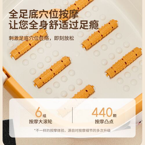 泡脚桶家用过小腿按摩桶冬天足浴保温深桶加高宿舍塑料滚轮洗脚盆
