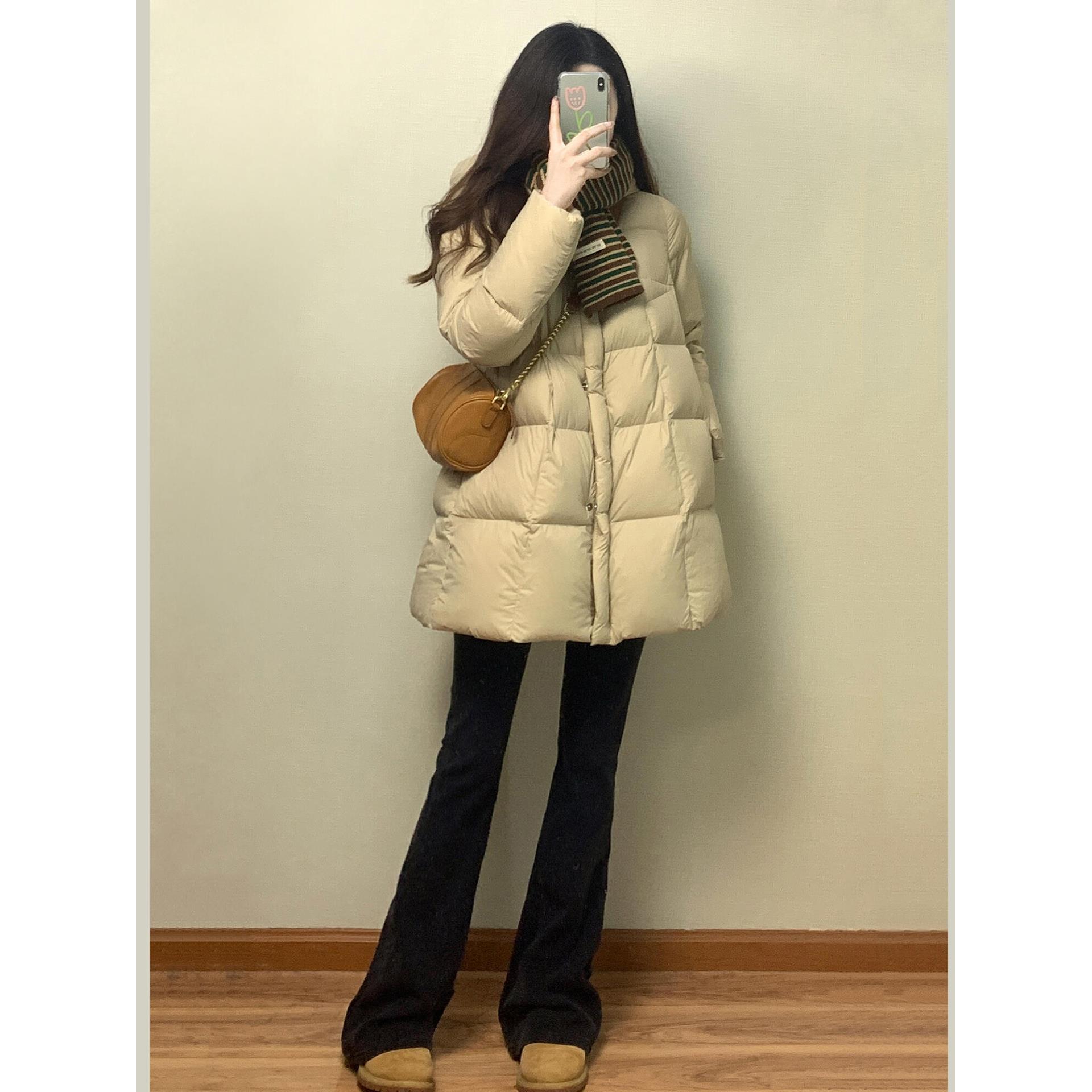 冬季中长款加厚羽绒棉服女款2025新款宽松高级感超好看冬装厚外套