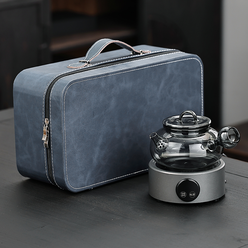 便携式侧把玻璃电陶炉户外煮茶器耐热超迷你煮水壶小型静音烧水壶