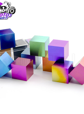 99.6%高纯度钛多色彩摆件正方体