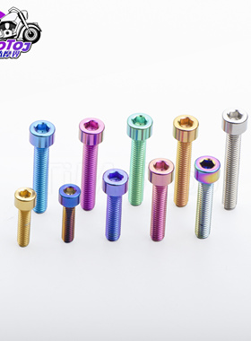 TMJ 钛合金螺丝M6x10-40mm柱头内六角卡钳车把货架摩托车改装 TC4