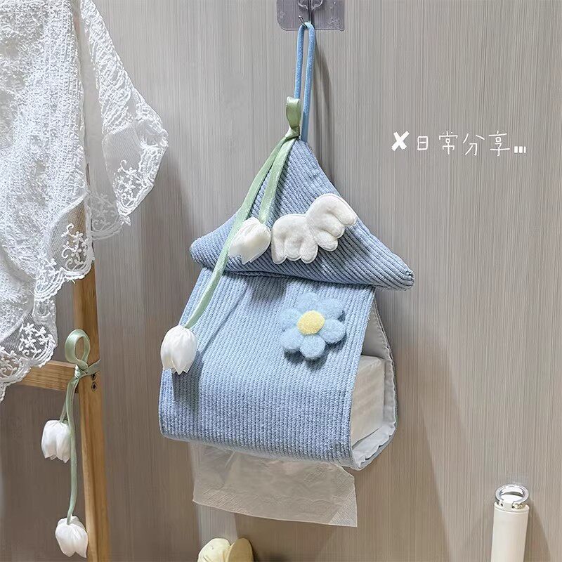 纸巾盒创意小房子抽纸盒可爱纸抽盒壁挂式客厅餐巾纸收纳盒纸巾袋
