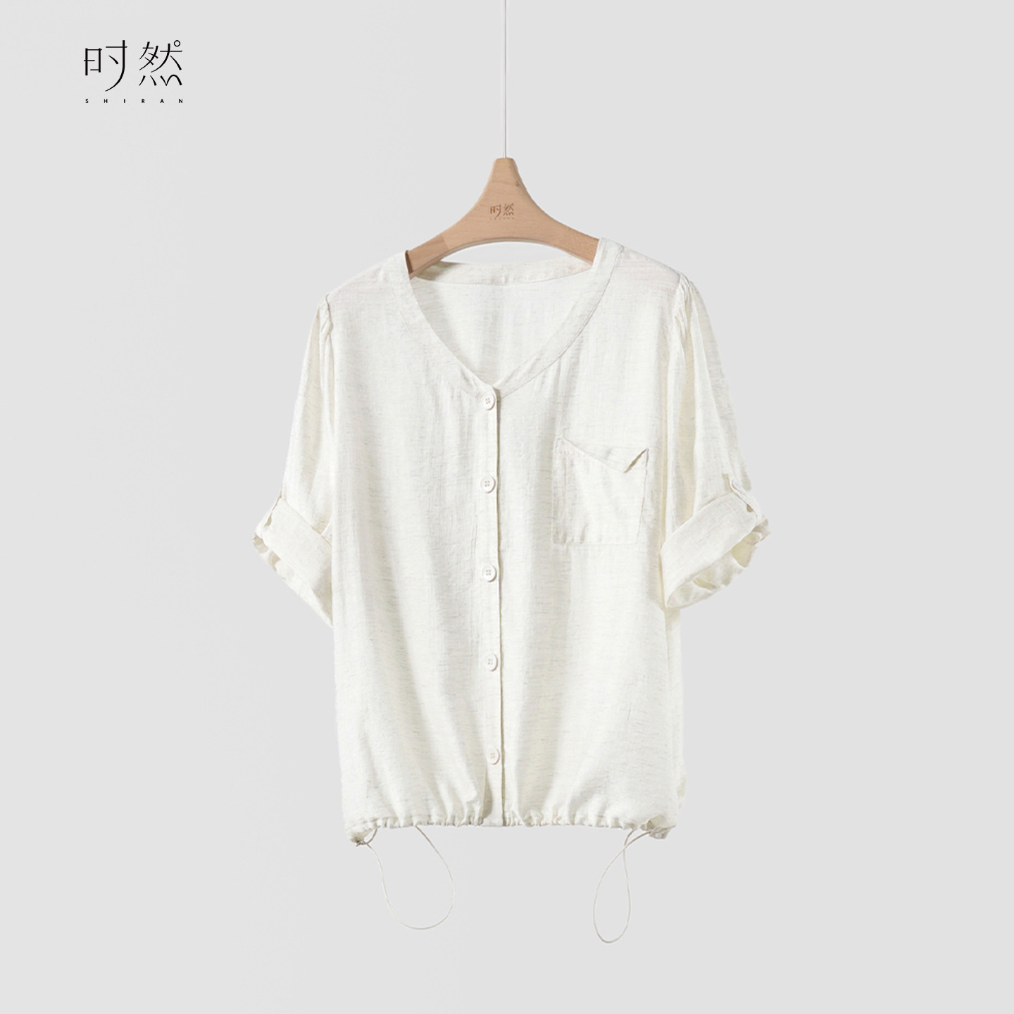 夏季时尚系带设计感通勤衬衫小衫