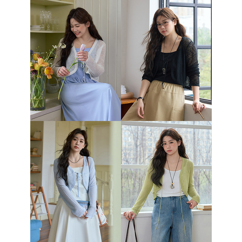 时然大码微胖MM24年春季新款女V领系带遮肉百搭短款针织开衫外套,女装/女士精品,大码内搭,淘宝优惠券,粉丝福利购,淘宝优惠卷