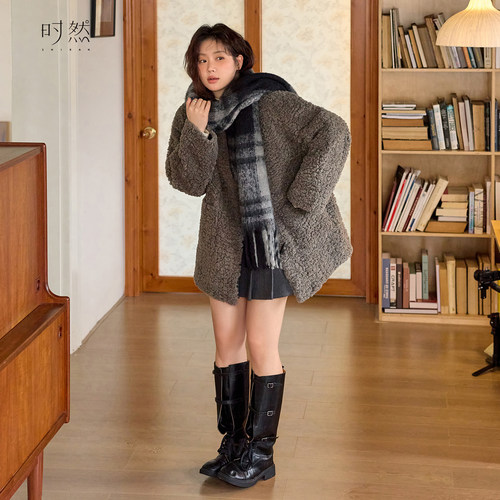 时然巨好看的厚外套大码