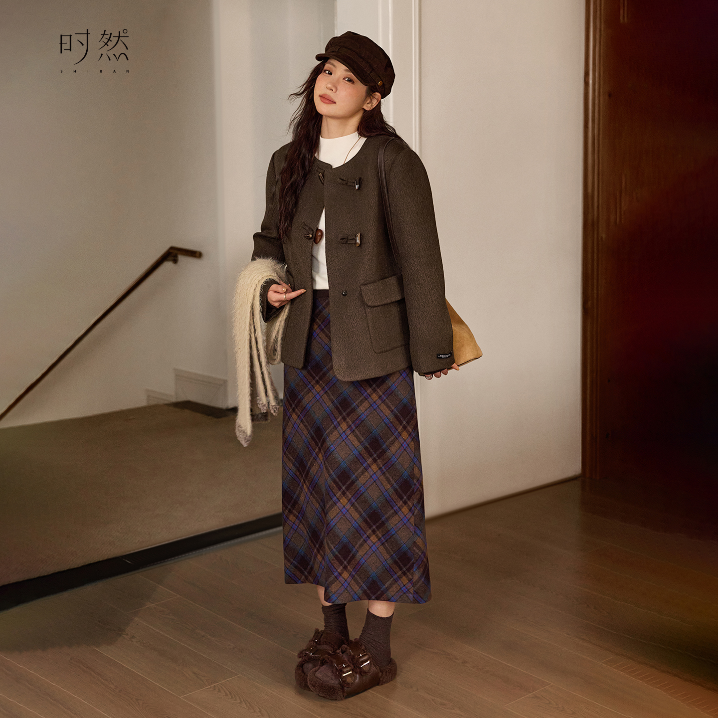 时然大码韩系高级感大衣