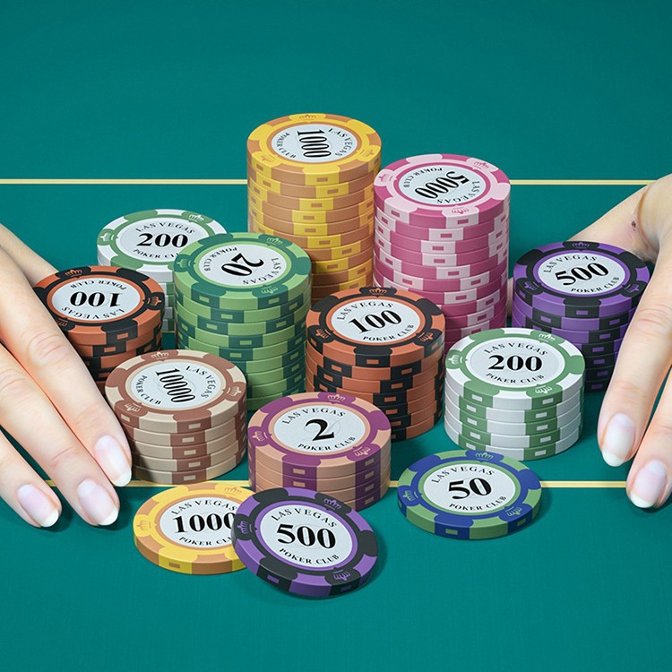 麻将筹码德州扑克筹码棋牌室麻将馆专用码德州筹码套装筹码皇冠