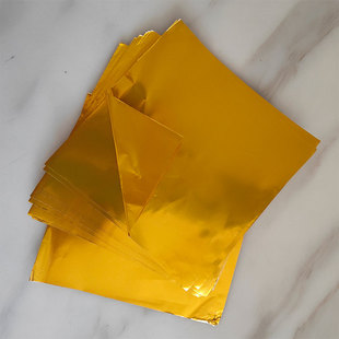 双面金色锡纸12 用铝箔 12cm正方加厚20微米圣诞节树婚庆礼物包装