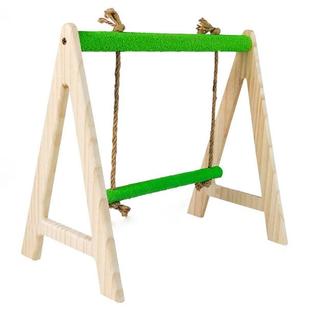 鹦鹉站架桌面秋千栖息棒小宠磨牙磨爪用品磨砂原木站杆攀爬解闷