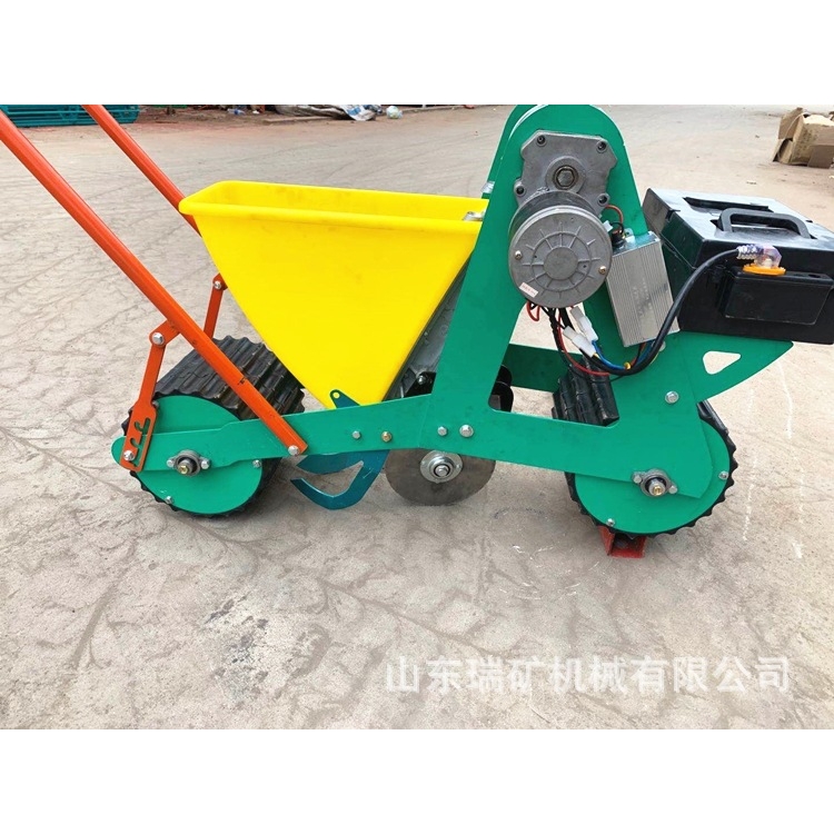 农田作业电动大蒜播种机家用小型种蒜机大蒜种植机手推大蒜点播机