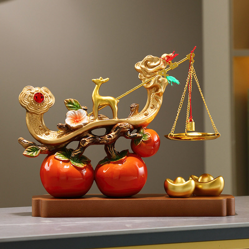 电视柜摆件2026新款客厅旺宅落地高级感小众台面新年轻奢高档玄关