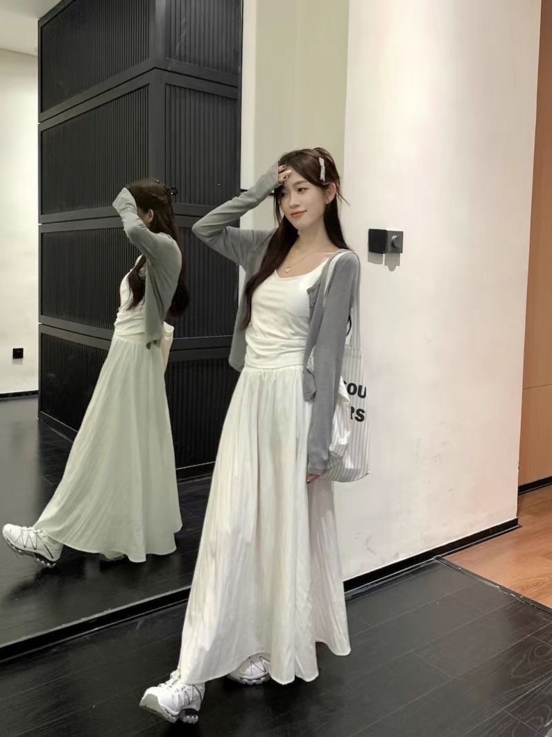 刘亦菲同款三件套女装小个子夏春连衣裙